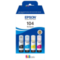Für Epson EcoTank ET-2720 Unlimited:<br/>Epson C13T00P640/104 Tintenflasche MultiPack Bk,C,M,Y 65ml 1x4500pg + 3x7500pg VE=4 für Epson ET-2710 