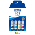 Für Epson EcoTank L 1250:<br/>Epson C13T00S64A/103 Tintenflasche MultiPack Bk,C,M,Y, 4x4.500 Seiten 70ml VE=4 für Epson L 1110 