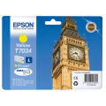 Für Epson WorkForce Pro WP-4525 DNF:<br/>Epson C13T70344010/T7034 Tintenpatrone gelb, 800 Seiten ISO/IEC 24711 10ml für Epson WP 4015/4025 
