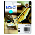 Für Epson WorkForce WF-2500 Series:<br/>Epson C13T16224010/16 Tintenpatrone cyan, 165 Seiten 3.1ml für Epson WF 2010/2660/2750 