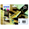 Für Epson WorkForce WF-2760 DWF:<br/>Epson C13T16364012/16XL Tintenpatrone MultiPack Bk,C,M,Y High-Capacity XL 12,9ml + 3x 6,5ml VE=4 für Epson WF 2010/2660/2750 