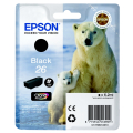 Für Epson Expression Premium XP-520:<br/>Epson C13T26014010/26 Tintenpatrone schwarz, 220 Seiten 6.2ml für Epson XP 600 