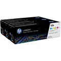 Für HP LaserJet Pro CP 1525 n:<br/>HP CF371AM/128A Toner MultiPack C,M,Y, 3x1.300 Seiten ISO/IEC 19798 VE=3 für HP LJ Pro CP 1525 