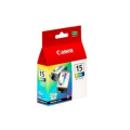 Für Canon I 80:<br/>Canon 8191A002/BCI-15C Tintenpatrone color, 2x100 Seiten 7.5ml VE=2 für Canon I 70 