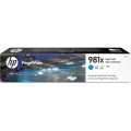 Für HP PageWide Enterprise Color 556 dn:<br/>HP L0R09A/981X Tintenpatrone cyan, 10.000 Seiten ISO/IEC 19798 116ml für HP PageWide E 58650/556 