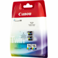 Für Canon Selphy DS 700:<br/>Canon 9818A002/BCI-16C Tintenpatrone color Doppelpack, 2x100 Seiten/5% 2.5ml VE=2 für Canon Pixma IP 90/Selphy DS 700 