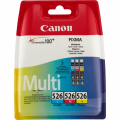 Für Canon Pixma MG 6200 Series:<br/>Canon 4541B018/CLI-526 Tintenpatrone MultiPack C,M,Y, 3x450 Seiten ISO/IEC 24711 9ml VE=3 für Canon Pixma IP 4850/MG 5350/MG 6150/MG 6250/MX 885 