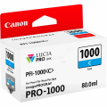 Für Canon imagePROGRAF Pro 1000:<br/>Canon 0547C001/PFI-1000C Tintenpatrone cyan, 5.025 Seiten 80ml für Canon Pro 1000 