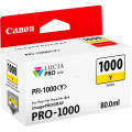 Für Canon imagePROGRAF Pro 1000:<br/>Canon 0549C001/PFI-1000Y Tintenpatrone gelb, 3.365 Seiten 80ml für Canon Pro 1000 