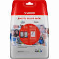 Für Canon Pixma MG 2555 S:<br/>Canon 8286B006/PG-545+CL-546 Druckkopfpatrone Multipack schwarz + color + Fotopapier 10x15cm 50 Blatt, 2x600 Seiten ISO/IEC 24711 28ml VE=2 für Canon Pixma MG 2450 