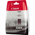 Für Canon Pixma IP 110 Series:<br/>Canon 1509B012/PGI-35BK Tintenpatrone schwarz Doppelpack, 2x191 Seiten 9.3ml VE=2 für Canon Pixma IP 100 