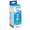 Für Epson EcoTank L 550 Series:<br/>Epson C13T664240/664 Tintenflasche cyan, 6.500 Seiten 70ml für Epson L 300/655 