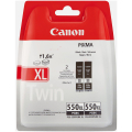 Für Canon Pixma IX 6850:<br/>Canon 6431B005/PGI-550PGBKXL Tintenpatrone schwarz High-Capacity pigmentiert Doppelpack, 2x500 Seiten ISO/IEC 24711 5615 Fotos 22ml VE=2 für Canon Pixma IP 8700/IX 6850/MG 5450/MG 6350/MX 725 